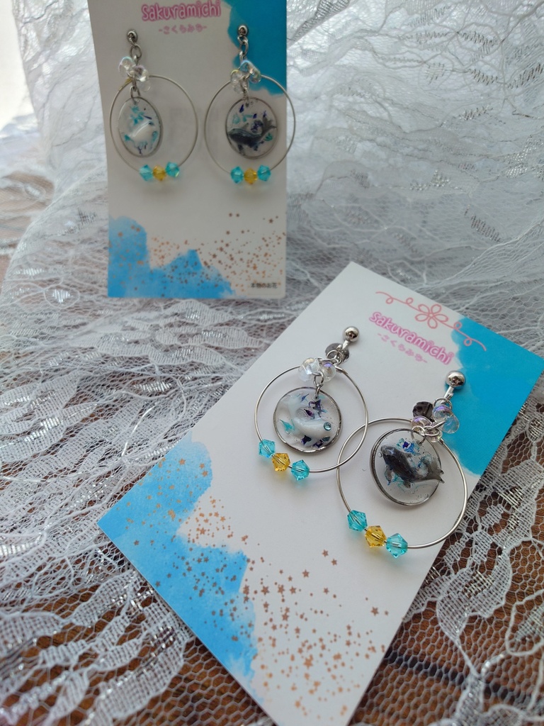 ゆらぐ水面 ピアス/イヤリング