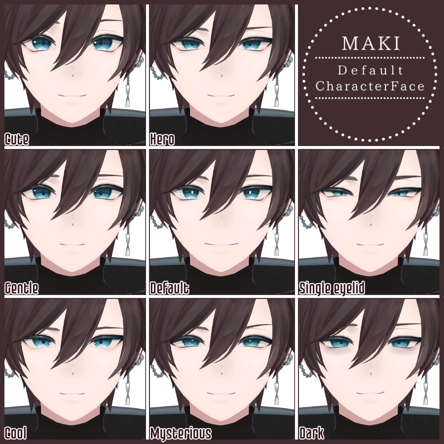💗【FREE/無料】Maki100Type❥動くまばたきFace&PoseAnimations ⌖ ݁˚