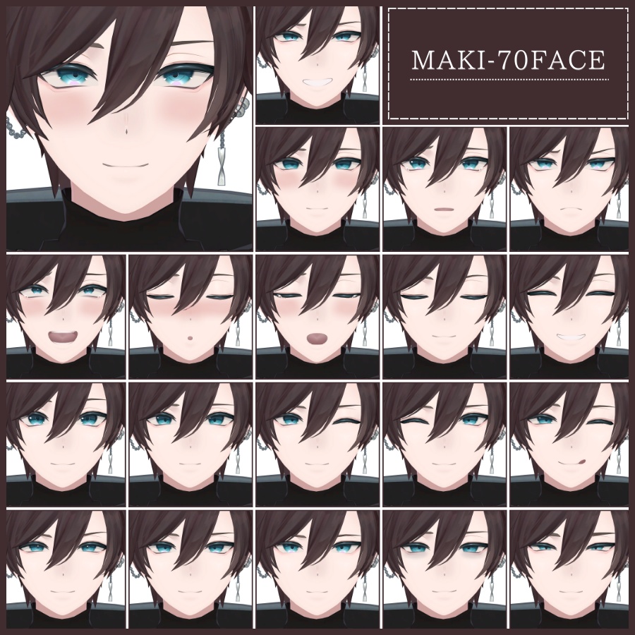 💗【FREE/無料】Maki100Type❥動くまばたきFace&PoseAnimations ⌖ ݁˚