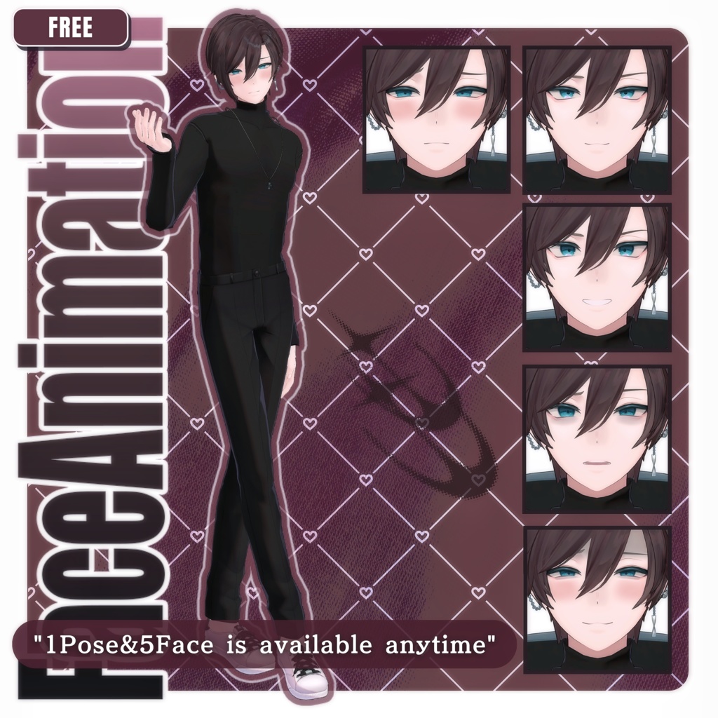 💗【FREE/無料】Maki100Type❥動くまばたきFace&PoseAnimations ⌖ ݁˚