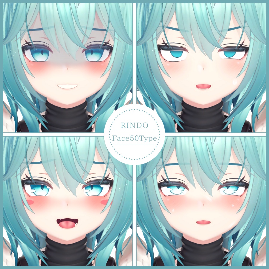 💗【FREE/無料】Rindo100Type❥動くまばたきFace&PoseAnimations ⌖ ݁˚