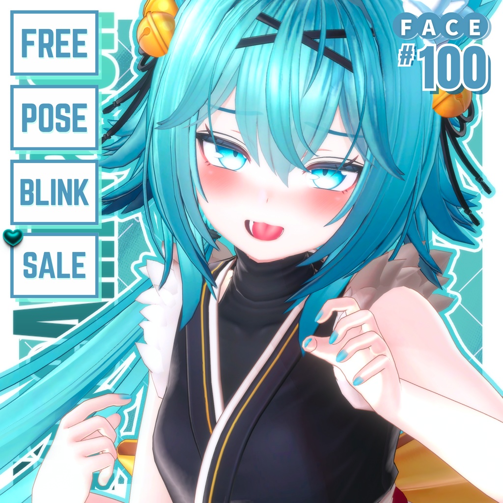 💗【FREE/無料】Rindo100Type❥動くまばたきFace&PoseAnimations ⌖ ݁˚