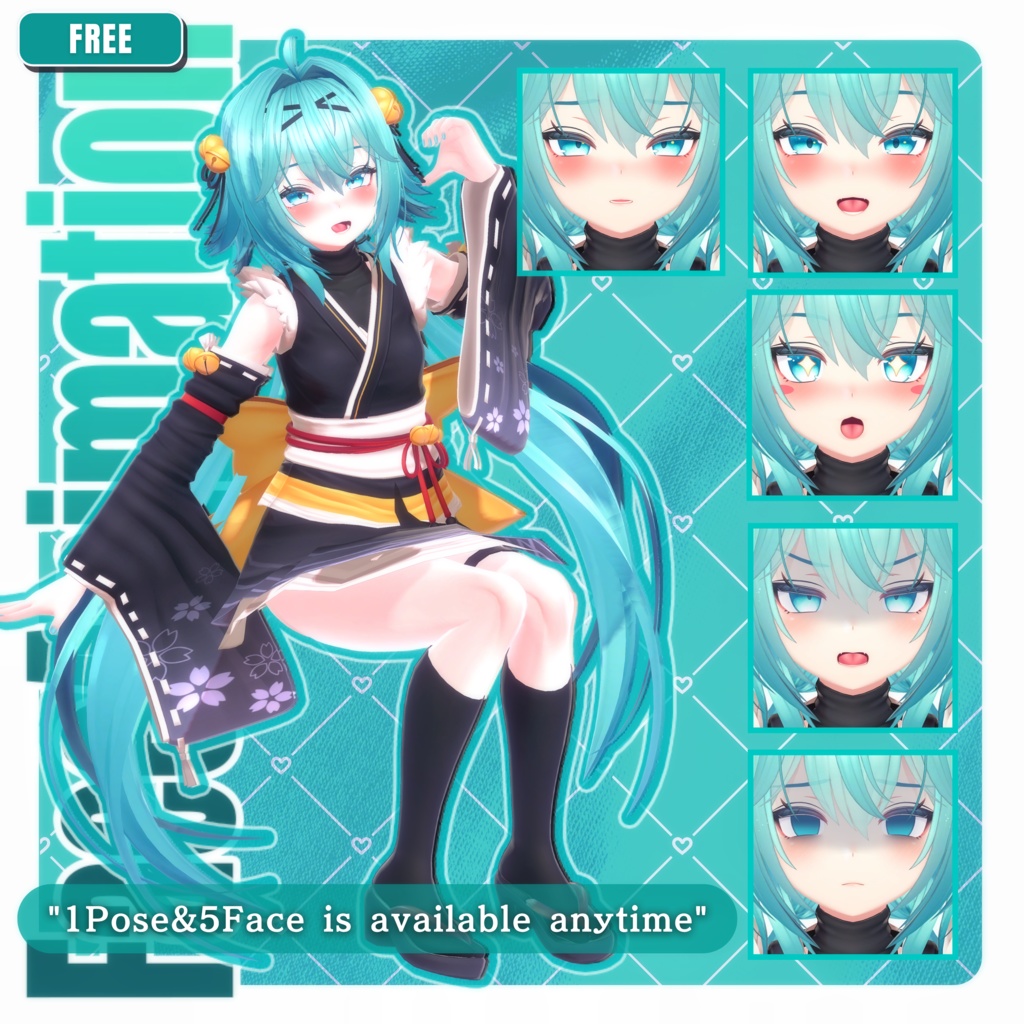 💗【FREE/無料】Rindo100Type❥動くまばたきFace&PoseAnimations ⌖ ݁˚