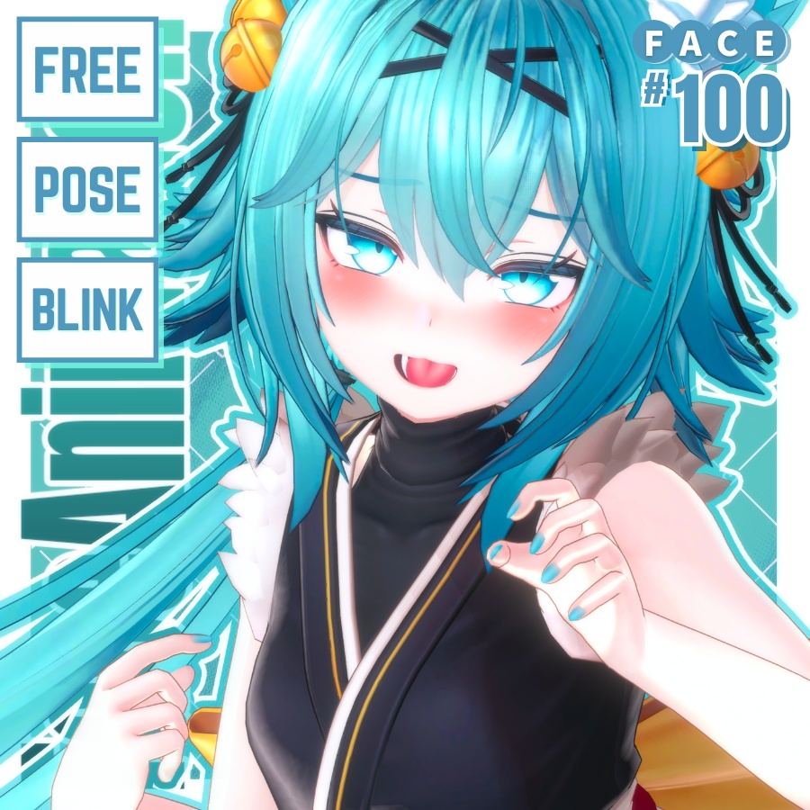 💗【FREE/無料】Rindo100Type❥動くまばたきFace&PoseAnimations ⌖ ݁˚