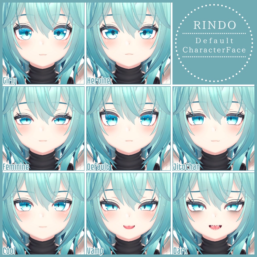 💗【FREE/無料】Rindo100Type❥動くまばたきFace&PoseAnimations ⌖ ݁˚