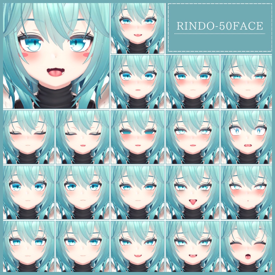 💗【FREE/無料】Rindo100Type❥動くまばたきFace&PoseAnimations ⌖ ݁˚