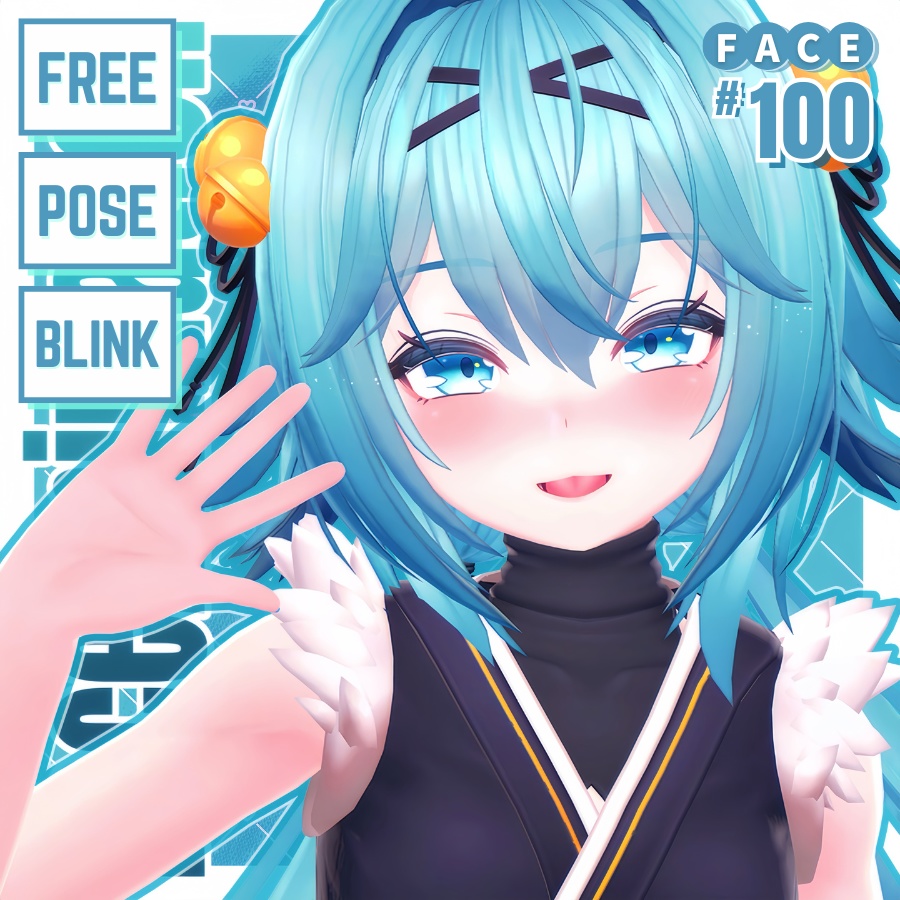 💗【FREE/無料】Rindo100Type❥動くまばたきFace&PoseAnimations ⌖ ݁˚