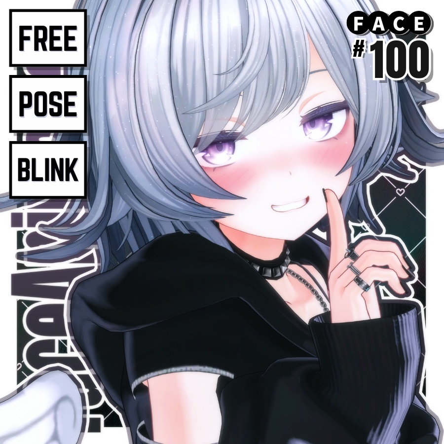 💗【FREE/無料】Muromu100Type❥動くまばたきFace&PoseAnimations ⌖ ݁˚