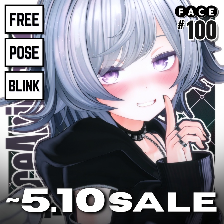 ！！GWSALE~5.10 ！！💗【FREE/無料】Muromu100Type❥動くまばたきFace&PoseAnimations ⌖ ݁˚