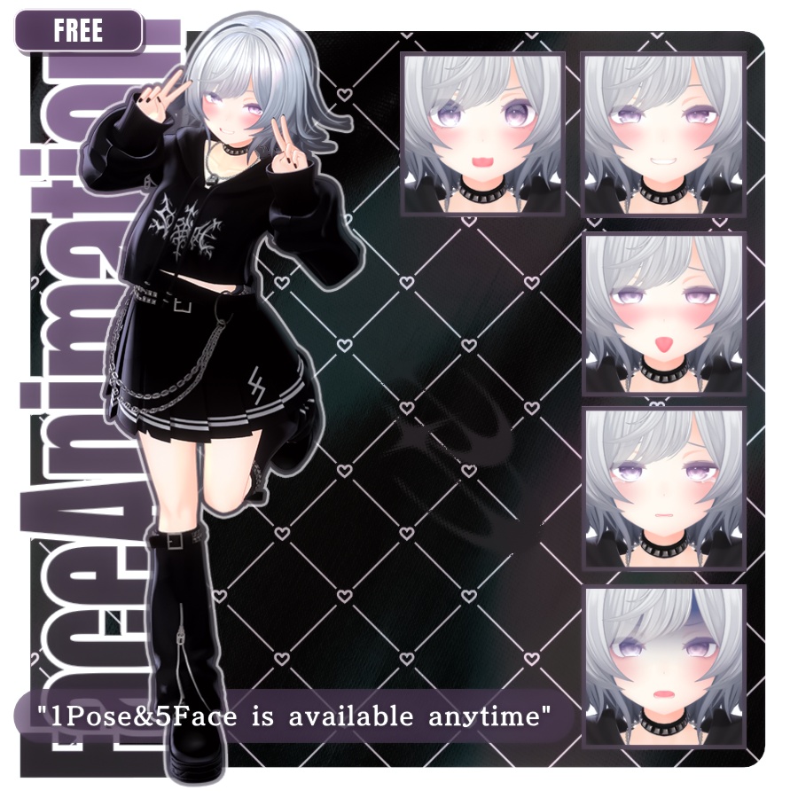 💟10.20更新【 FREE - 無料 】✦✦ Muromu100FACE⁺POSE⁺まばたきアニメーション