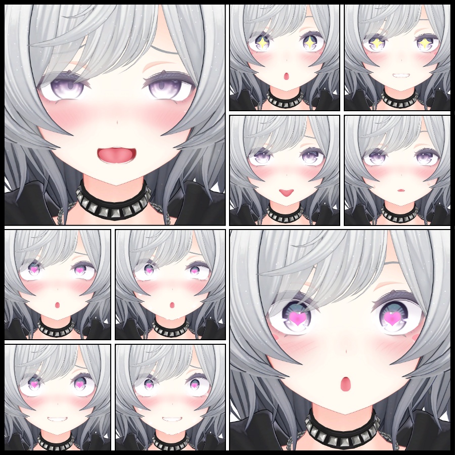 💗【FREE/無料】Muromu100Type❥動くまばたきFace&PoseAnimations ⌖ ݁˚