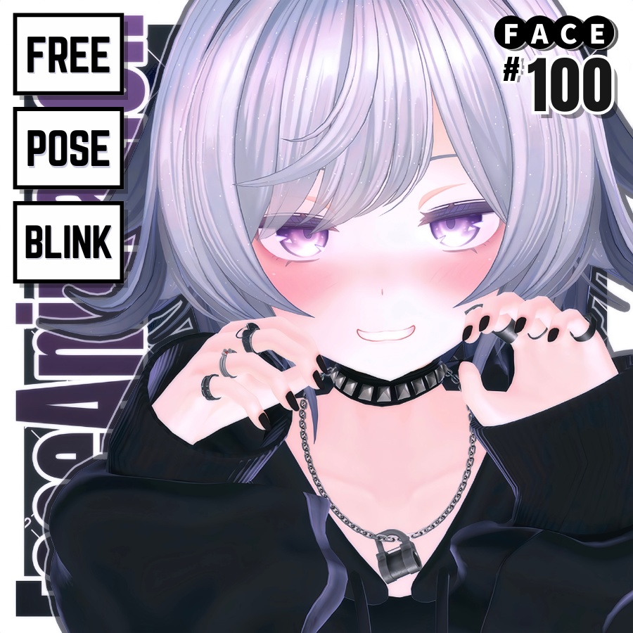 💗【FREE/無料】Muromu100Type❥動くまばたきFace&PoseAnimations ⌖ ݁˚