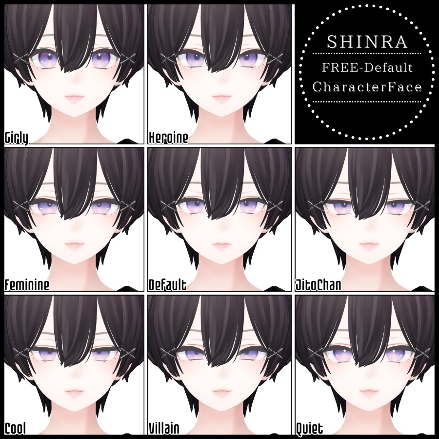 💗【FREE/無料】Shinra100Type❥動くまばたきFace&PoseAnimations ⌖ ݁˚