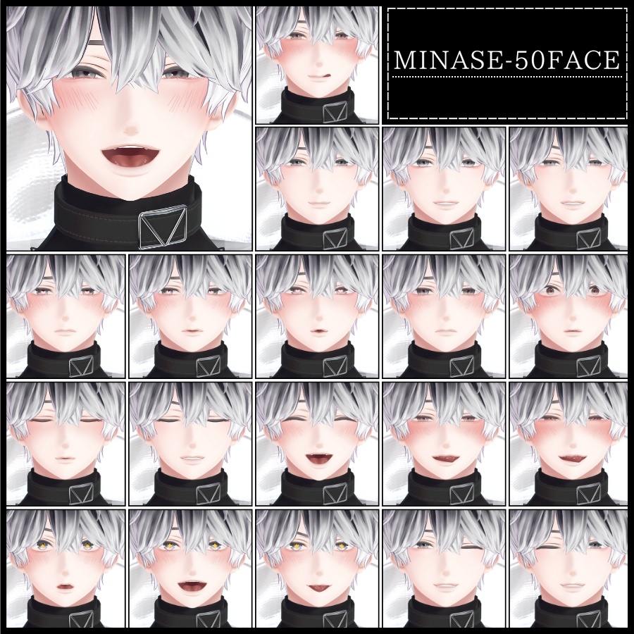 💗【FREE/無料】Minase100Type❥動くまばたきFace&PoseAnimations ⌖ ݁˚