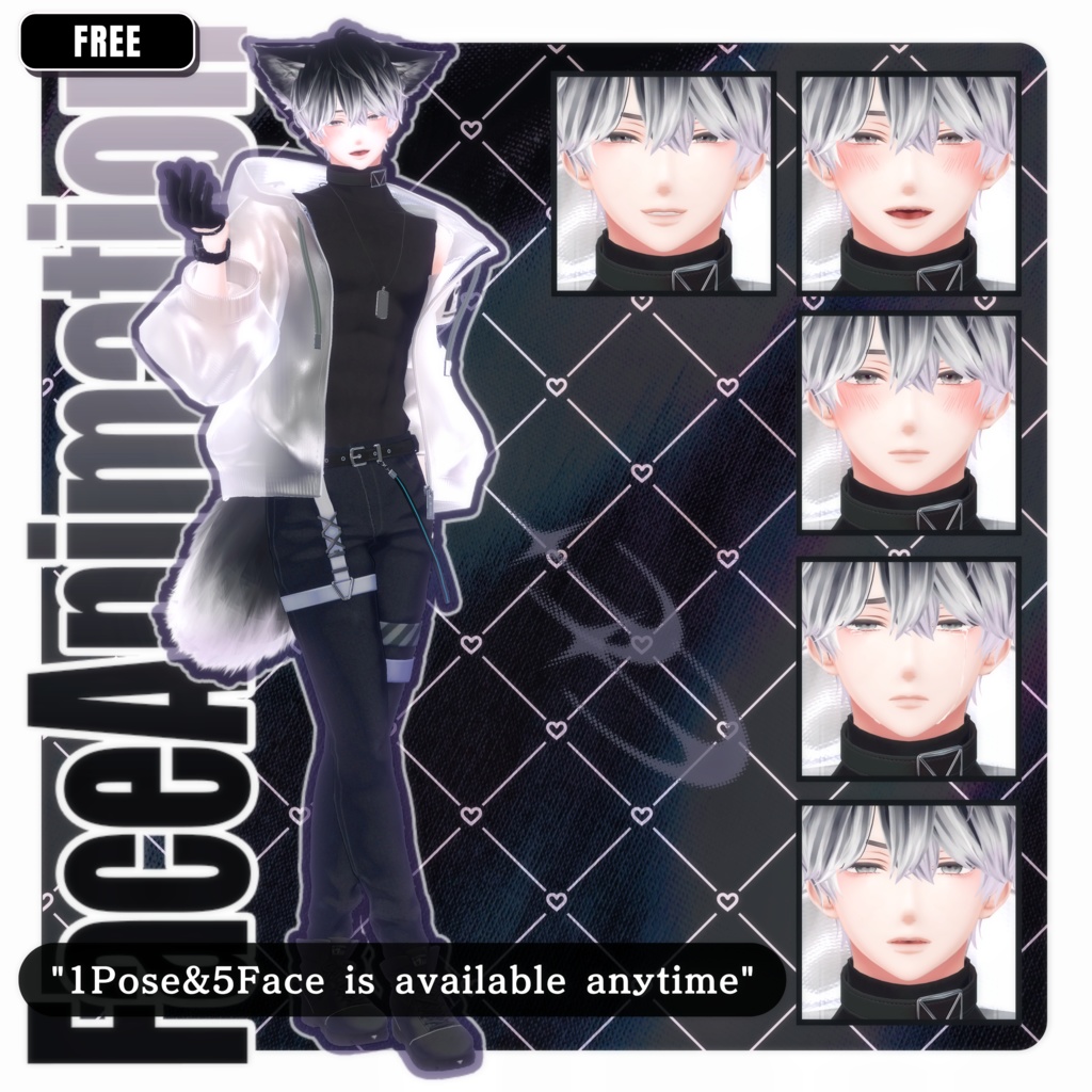 💗【FREE/無料】Minase100Type❥動くまばたきFace&PoseAnimations ⌖ ݁˚