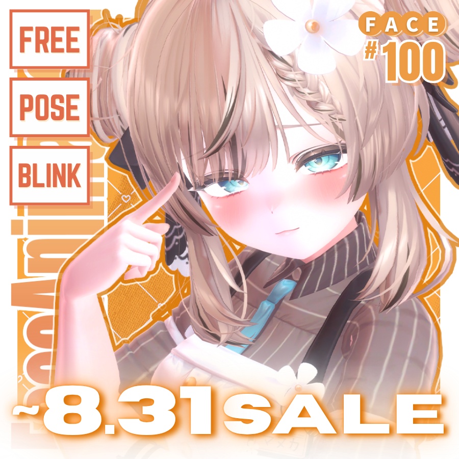 ！！SALE~8.31 ！！ 💗【FREE/無料】Manuka100Type❥動くまばたきFace&PoseAnimations ⌖ ݁˚