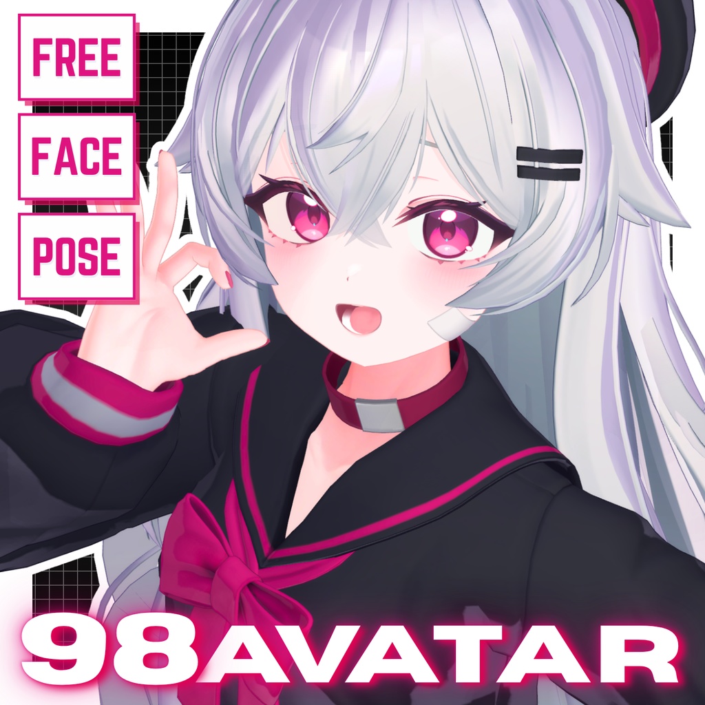 💗【FREE/98avatar】FaceAnimation❥集会コラボNovelty🔐💕