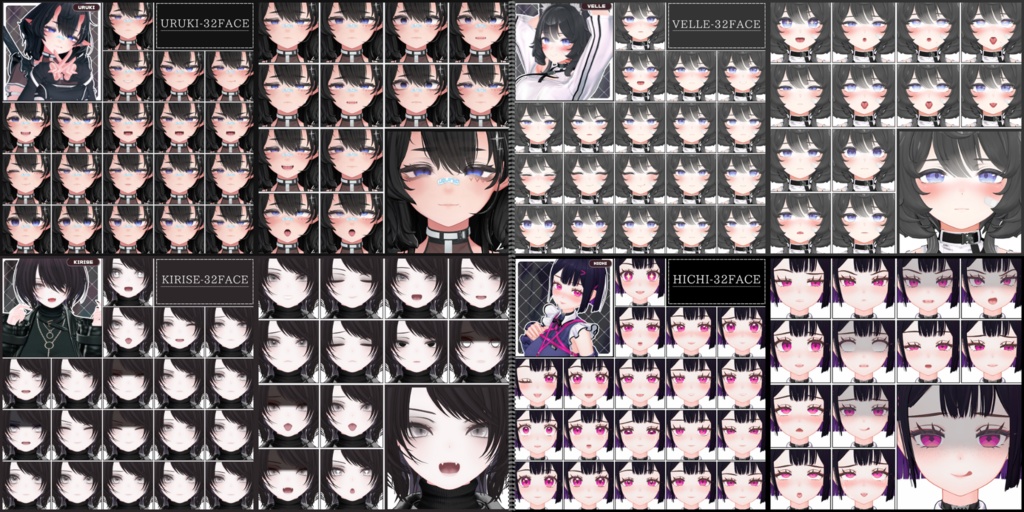 💗【FREE/74avatar】FaceAnimation❥集会コラボNovelty🔐💕