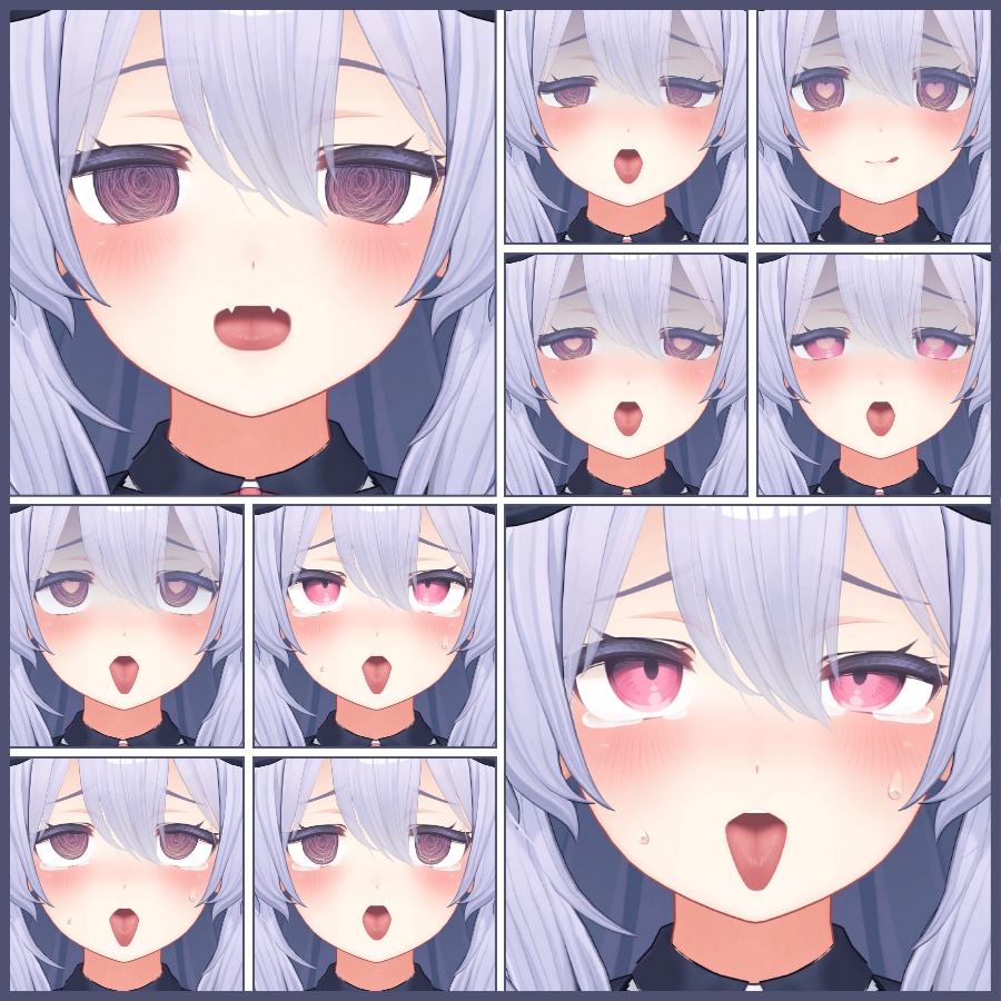 💗【FREE/無料】Kikyo100Type❥動くまばたきFace&PoseAnimations ⌖ ݁˚