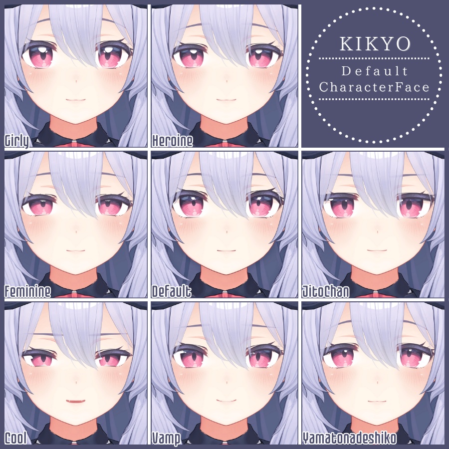 💗【FREE/無料】Kikyo100Type❥動くまばたきFace&PoseAnimations ⌖ ݁˚