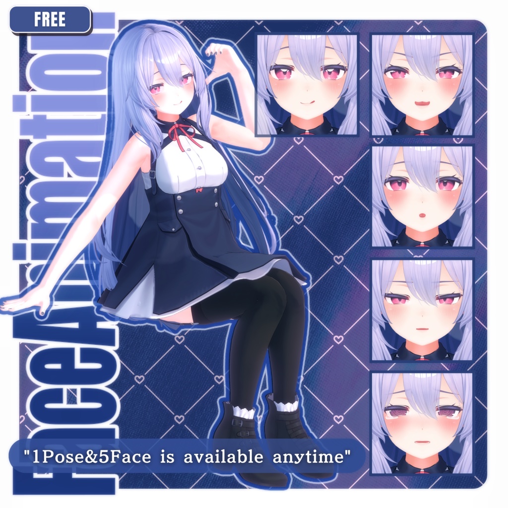 💗【FREE/無料】Kikyo100Type❥動くまばたきFace&PoseAnimations ⌖ ݁˚