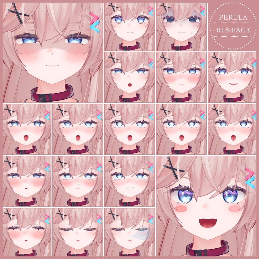 💗【FREE/無料】Perula100Type❥動くまばたきFace&PoseAnimations ⌖ ݁˚