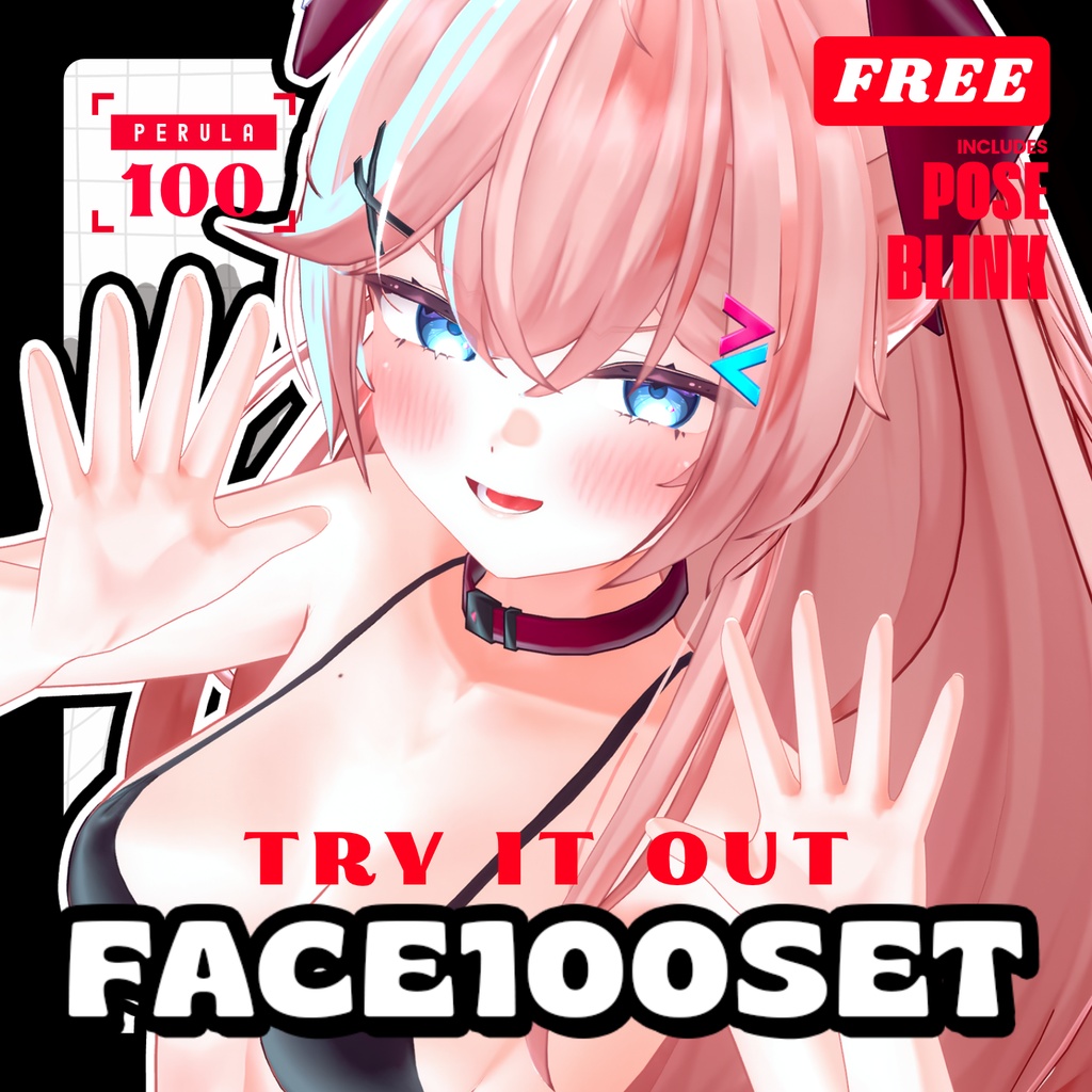 💟10.20更新【 FREE - 無料 】✦✦ Perula100FACE⁺POSE⁺まばたきアニメーション