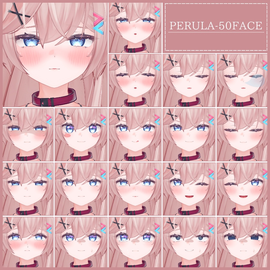 💗【FREE/無料】Perula100Type❥動くまばたきFace&PoseAnimations ⌖ ݁˚