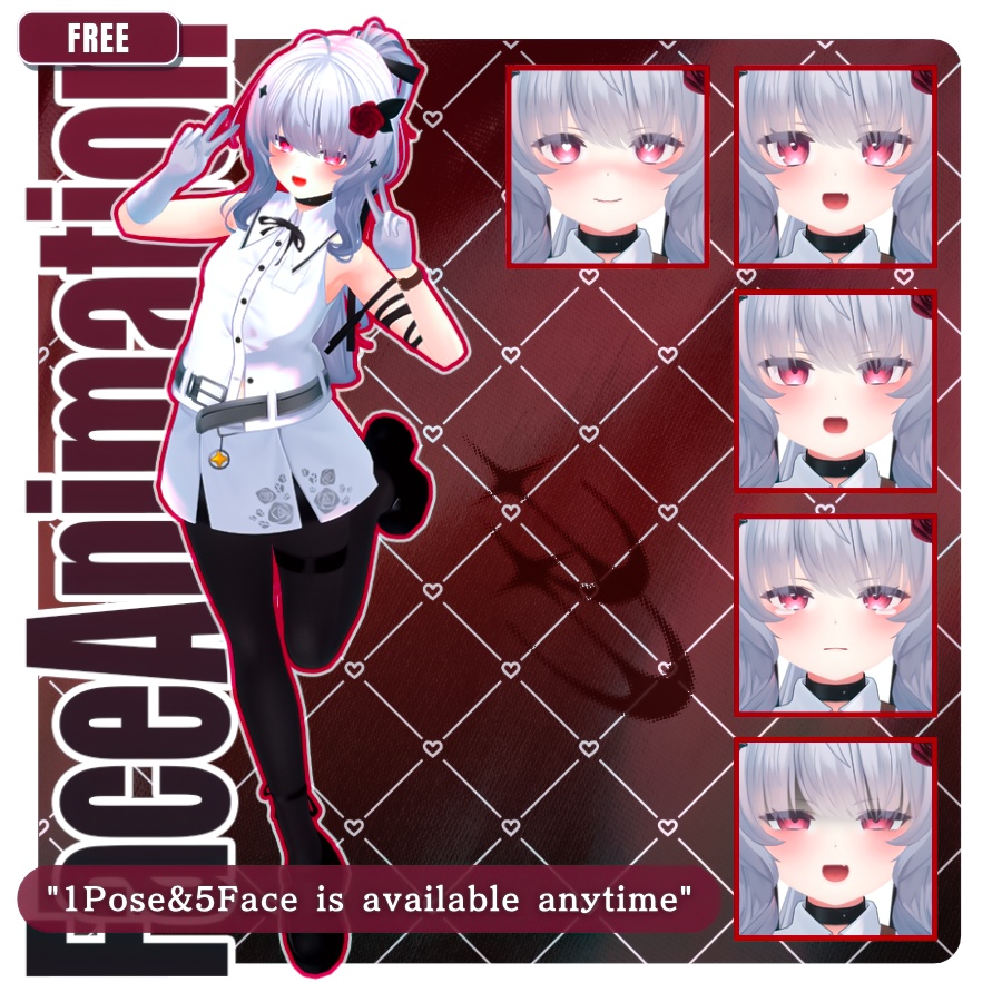 💟10.21更新【 FREE - 無料 】✦✦ Cian100FACE⁺POSE⁺まばたきアニメーション