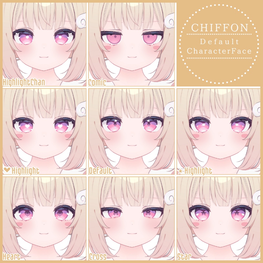 💗【FREE/無料】Chiffon100Type❥動くまばたきFace&PoseAnimations ⌖ ݁˚