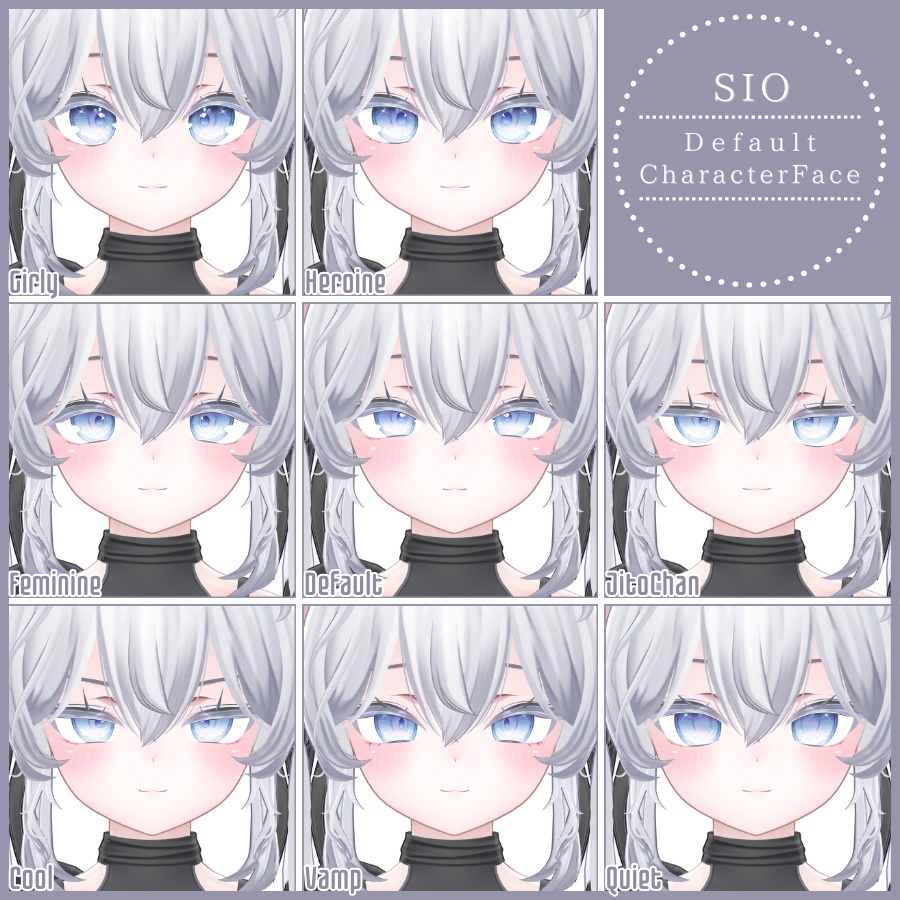 💗【FREE/無料】Sio100Type❥動くまばたきFace&PoseAnimations ⌖ ݁˚