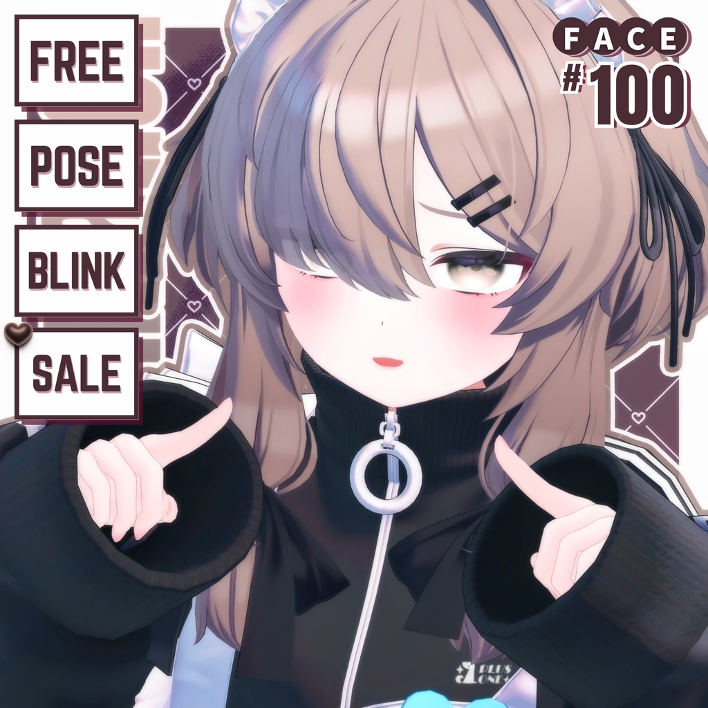 💗【FREE/無料】Mafuyu100Type❥動くまばたきFace&PoseAnimations ⌖ ݁˚