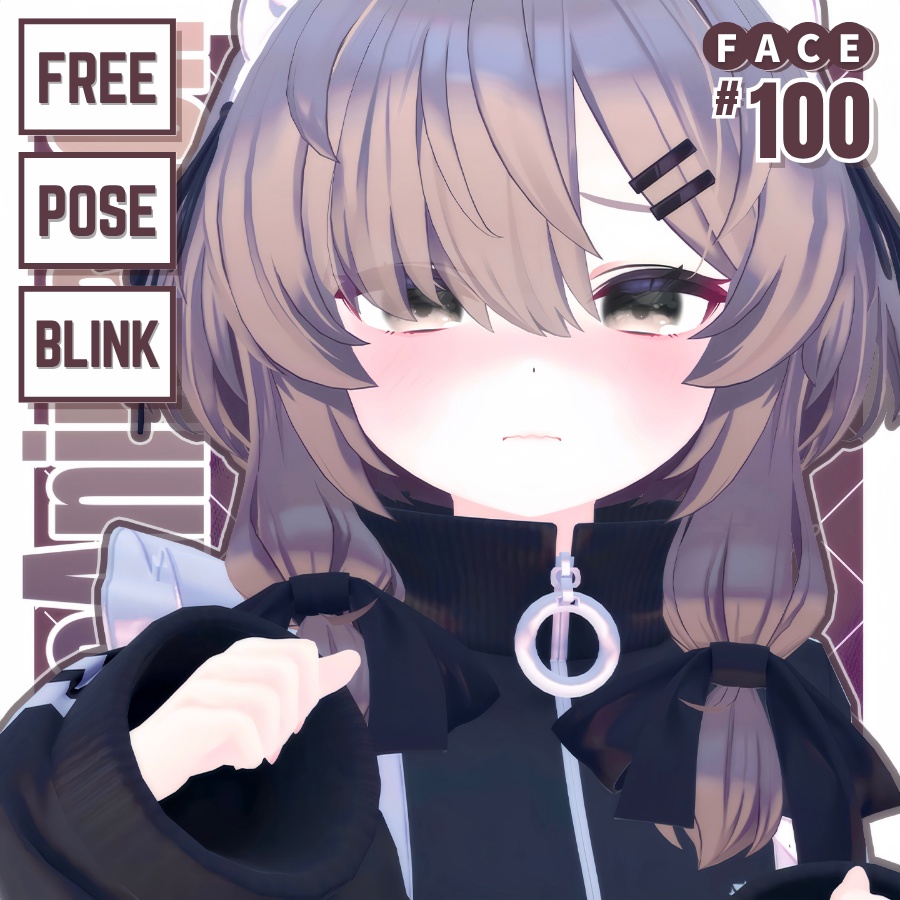 💗6/30【FREE/無料】Mafuyu100Type❥動くまばたきFace&PoseAnimations ⌖ ݁˚
