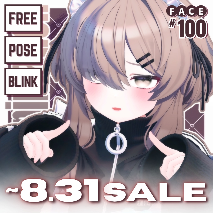 !!SALE~8.31 !! 💗【FREE/無料】Mafuyu100Type❥動くまばたきFace&PoseAnimations ⌖ ݁˚