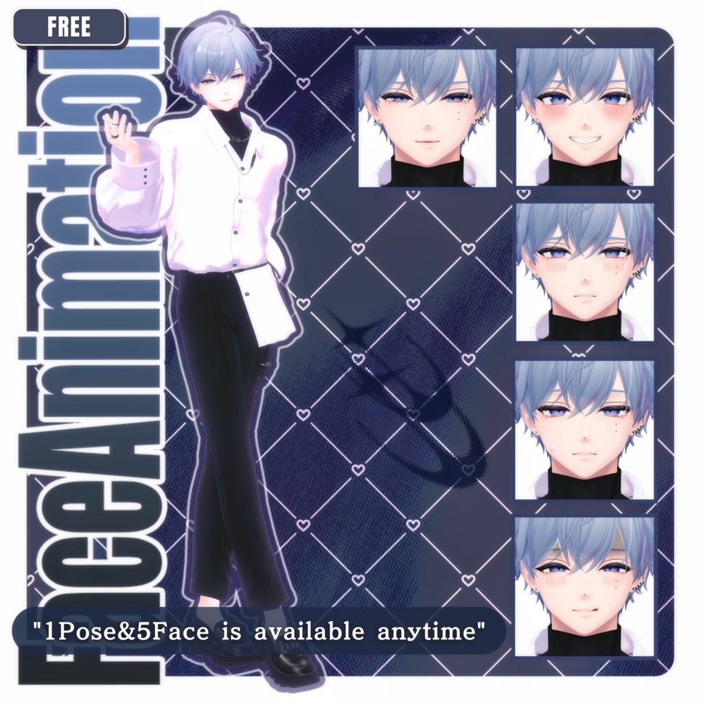 💗【FREE/無料】Komano100Type❥動くまばたきFace&PoseAnimations ⌖ ݁˚