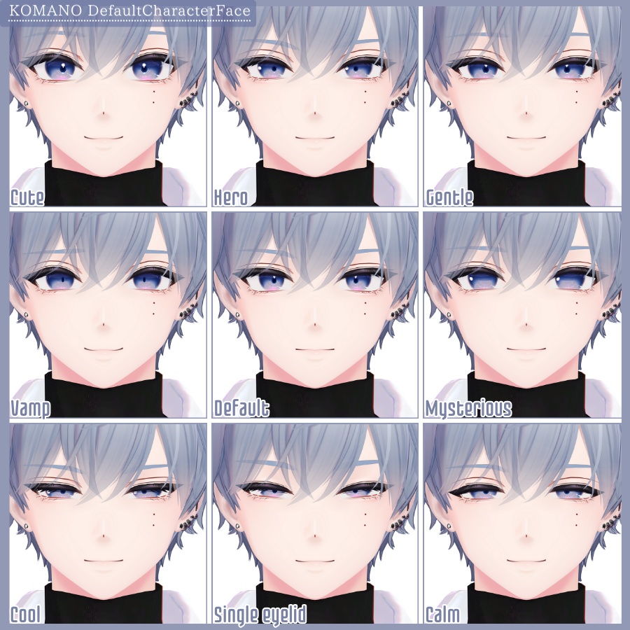 💗【FREE/無料】Komano100Type❥動くまばたきFace&PoseAnimations ⌖ ݁˚