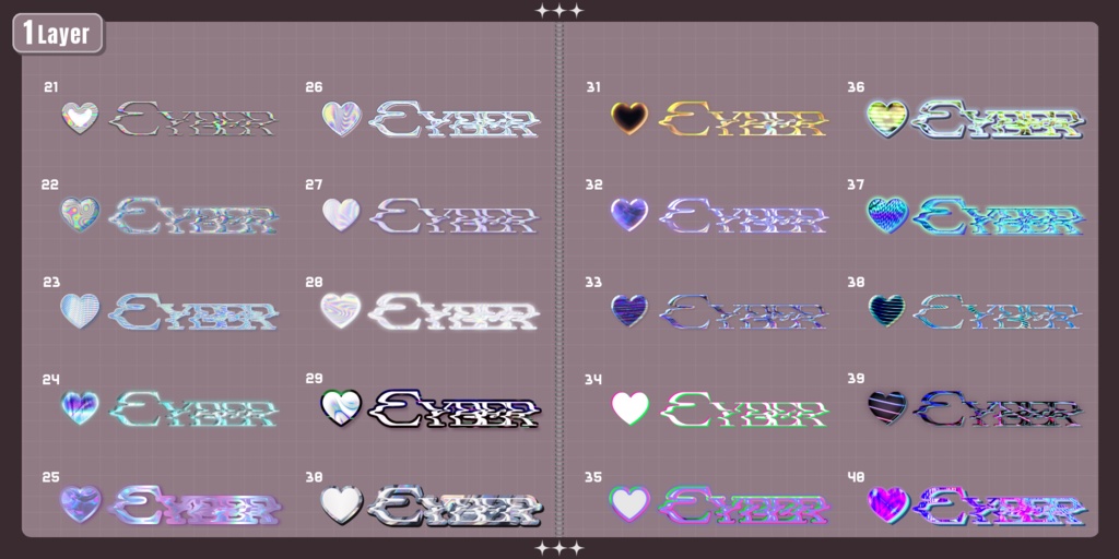 💗【FREE/商用OK】+500StylePack❥文字装飾レイヤースタイル