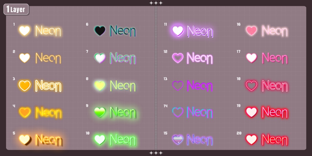 💗【FREE/商用OK】+500StylePack❥文字装飾レイヤースタイル