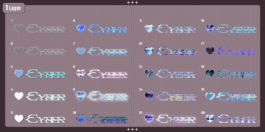 💗【FREE/商用OK】+500StylePack❥文字装飾レイヤースタイル
