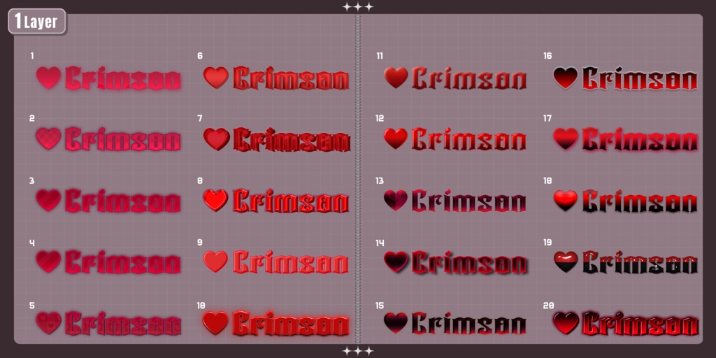 💗【FREE/商用OK】+500StylePack❥文字装飾レイヤースタイル