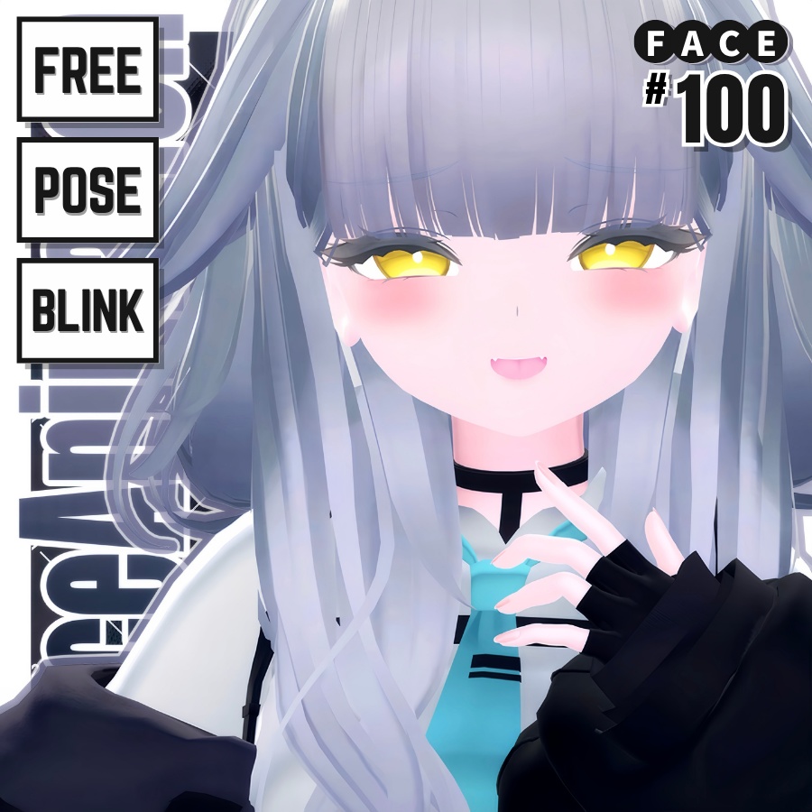 💗【FREE/無料】Rurune100Type❥動くまばたきFace&PoseAnimations ⌖ ݁˚