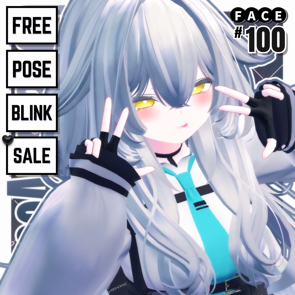 💗【FREE/無料】Rurune100Type❥動くまばたきFace&PoseAnimations ⌖ ݁˚