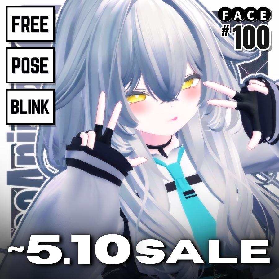 ！！GWSALE~5.10 ！！💗【FREE/無料】Rurune100Type❥動くまばたきFace&PoseAnimations ⌖ ݁˚