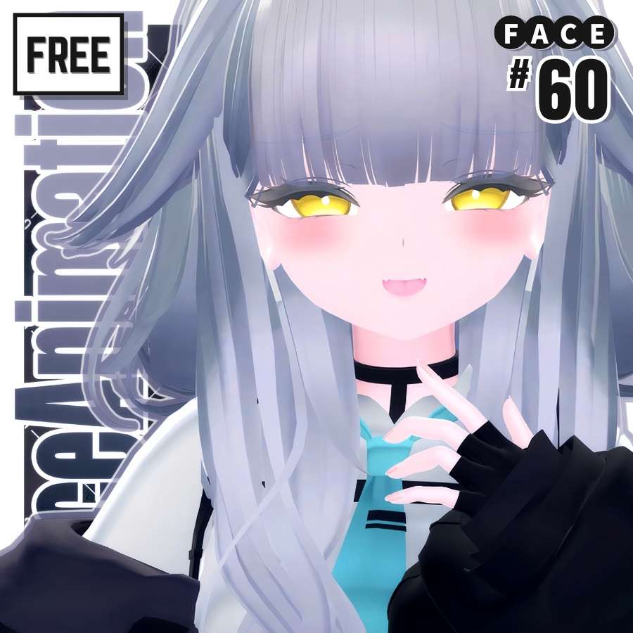 【FREE/無料】ルルネRurune60Type❥FaceAnimation表情パッケージ.𖥔⌖݁˚