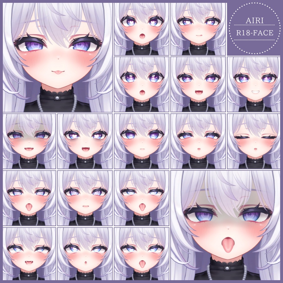 💗【FREE/無料】Airi100Type❥動くまばたきFace&PoseAnimations ⌖ ݁˚