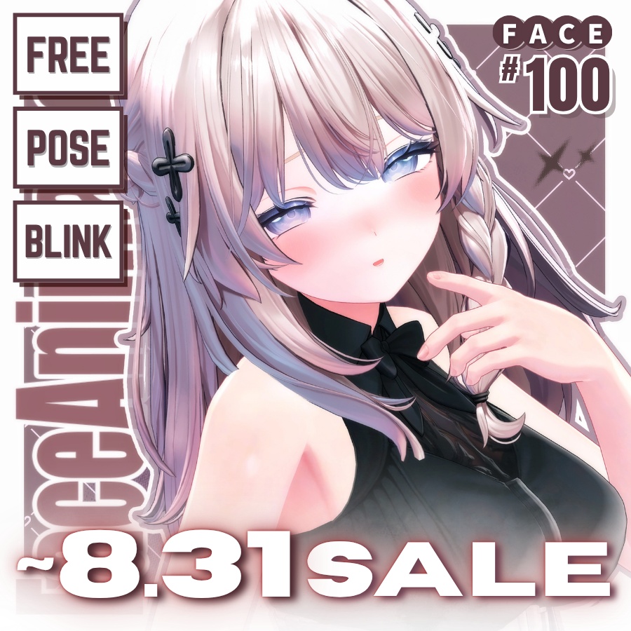 !!SALE~8.31 !! 💗【FREE/無料】Shinano100Type❥動くまばたきFace&PoseAnimations ⌖ ݁˚