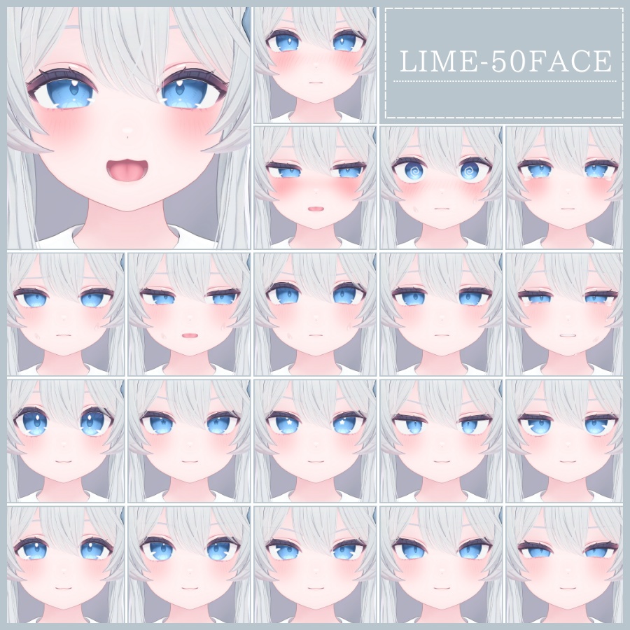 💗【FREE/無料】Lime100Type❥動くまばたきFace&PoseAnimations ⌖ ݁˚