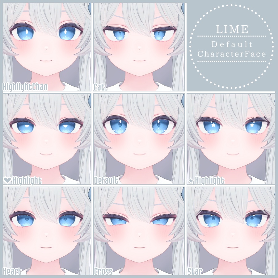 💗【FREE/無料】Lime100Type❥動くまばたきFace&PoseAnimations ⌖ ݁˚