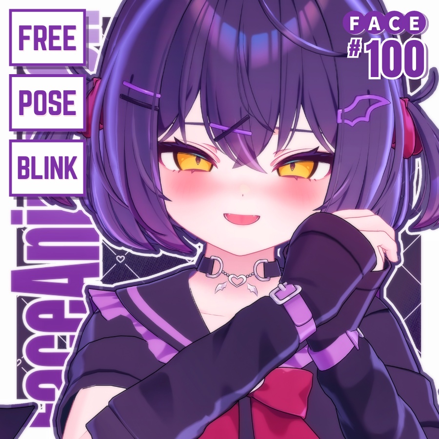 ❤️🔥【24h-50FREE/無料】Chocolat100Type❥動くまばたきFace&PoseAnimations ⌖ ݁˚