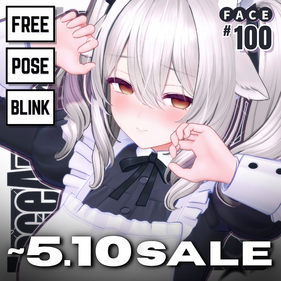 ！！GWSALE~5.10 ！！💗【FREE/無料】Milltina100Type❥動くまばたきFace&PoseAnimations ⌖ ݁˚